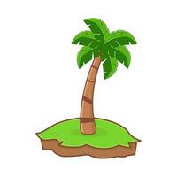 palm tree in garden green illustration vector