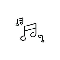 Music line icon isolated on white background vector