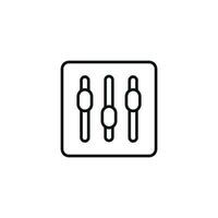 Sound equalizer line icon isolated on white background vector
