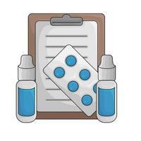archivo medicina con fármaco diabetes ilustración vector