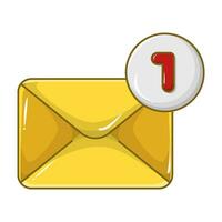 mail with notification  illustration vector