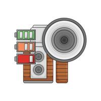 camera photo with battery illustration vector