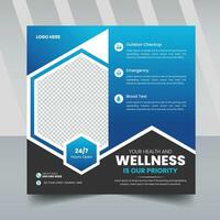 Health Care and Medical social media post template design set for health, doctor, treatment, clinic, hospital, banner vector