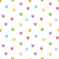 Seamless pattern, abstract small hearts on a white background. Valentine's day background, textile, vector