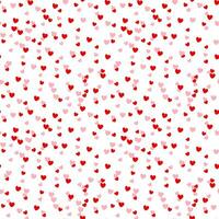 Seamless pattern, abstract small hearts on a white background. Valentine's day background, textile, vector