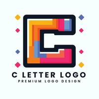 Initial C Letter Logo Design Vector Template