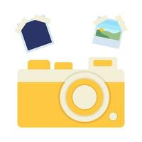 camera photography with photo illustration vector