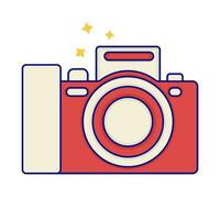 camera photography with sparkle illustration vector