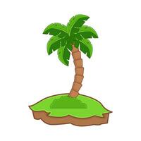 palm tree in garden green illustration vector