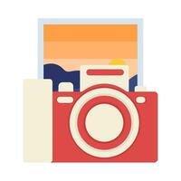 camera photography with picture illustration vector