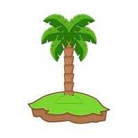 palm tree in garden green illustration vector