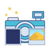 camera photo with picture illustration vector