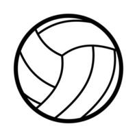 a black and white volleyball icon on a white background vector