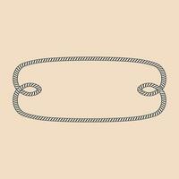 a rope frame with a knot on it vector