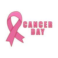 ribbon cancer day illustration vector