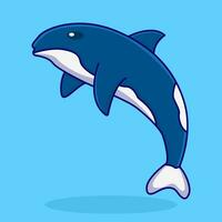 whale in swimming pool illustration vector