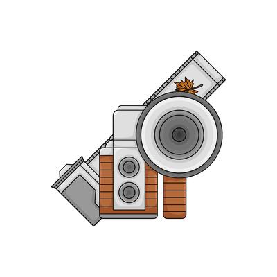 cliche with camera photo illustration