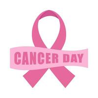 ribbon cancer day illustration vector