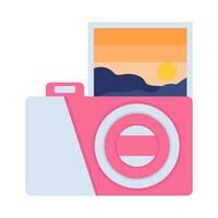 camera photography with photo illustration vector