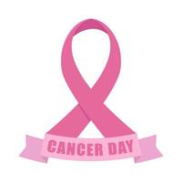 ribbon cancer day illustration vector