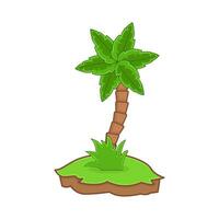 palm tree in garden green illustration vector