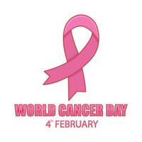 ribbon cancer day illustration vector