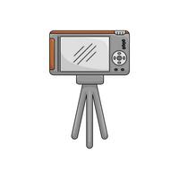 camera photo in tripod illustration vector