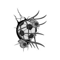 fútbol pelota con silbar ilustración vector