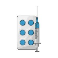 drug diabetes with injection diabetes illustration vector