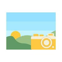 camera photo with picture illustration vector