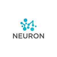 Neuron connection logo design, human brain icon innovation intelligence vector illustration.