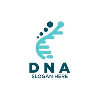 DNA molecule logo design. Logotype vector concept Genetic molecular business brand identity template.