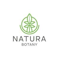 Natural product logo design vector template. Leaf icon