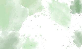 Pastel green watercolor blank background vector