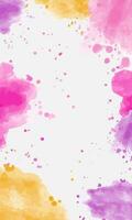 Colorful blank watercolor wallpaper. Watercolor brush strokes vector