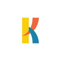 abstract letter K initial logo design template vector