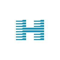 abstract letter H initial logo template vector