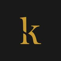 abstract letter K initial logo design template vector