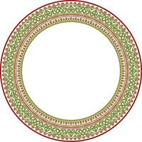 Vector round colored seamless classical byzantine ornament. Infinite circle, border, frame Ancient Greece, Eastern Roman Empire. Decoration of the Russian Orthodox Church