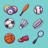 set of sports balls vector