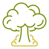 Nuclear Bomb Explosion vector colored icon - Nuclear Mushroom sign