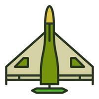 combate zumbido vector de colores icono - kamikaze militar zumbido firmar