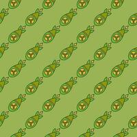 Nuclear Rocket vector concept colored seamless pattern. Missile background