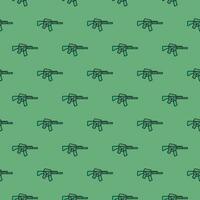 Assault Rifle vector concept colored seamless pattern. Automatic Rifle background
