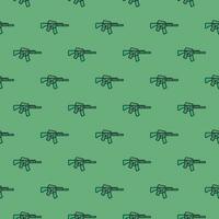 Assault Rifle vector concept colored seamless pattern. Automatic Rifle background