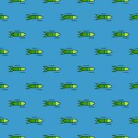 Missile vector Rocket Weapon concept colored modern seamless pattern