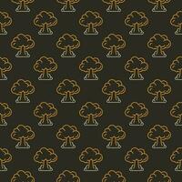 Nuclear Bomb Explosion vector concept modern seamless pattern - Nuclear Mushroom background