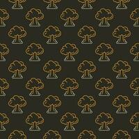 Nuclear Bomb Explosion vector concept modern seamless pattern - Nuclear Mushroom background