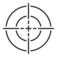 Crosshair vector concept outline icon - Target Aim sign