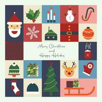 Geometric Greetings for Christmas vector